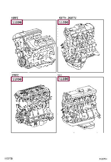 1900030430 Toyota Block assy-cylinder