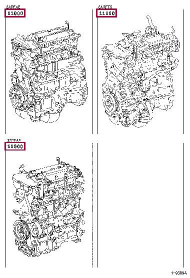 1900036430 Toyota Block assy-cylinder