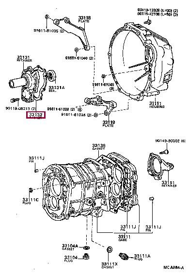3313222010 Toyota Profiled gasket