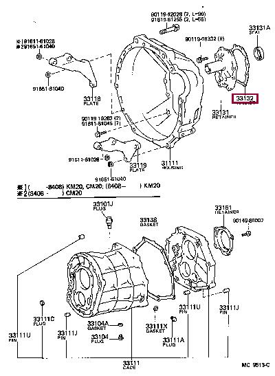 3313228010 Toyota Profiled gasket