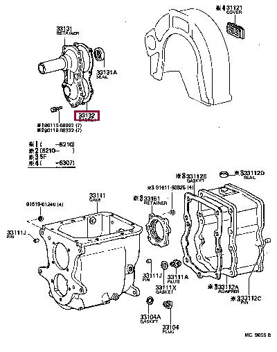 3313260020 Toyota Profiled gasket