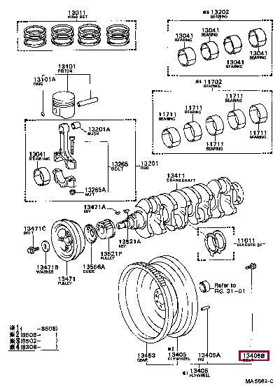 Toyota 90105-10045 Bolt 9010510045 9010510045 Toyota Bolt
