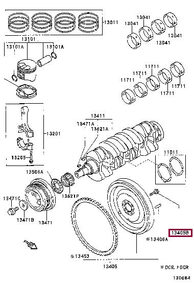 Toyota 90148-10004 Flywheel mounting bolts, kit 9014810004