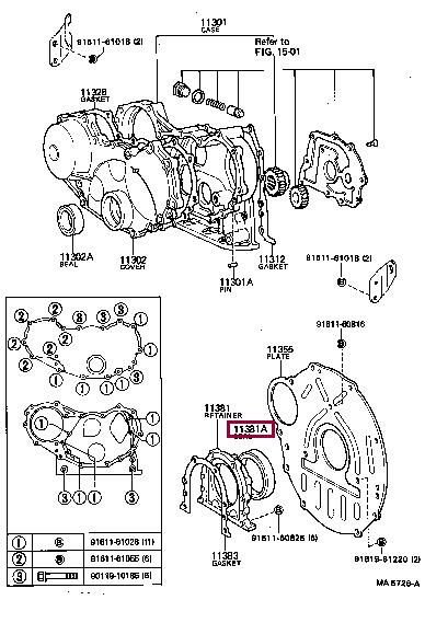 Toyota 90311-95002 Seal-oil,crankshaft rear 9031195002