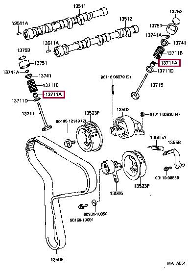 Valve stem seals Toyota 4 Runner: 9091302091 Toyota Seal, valve stem