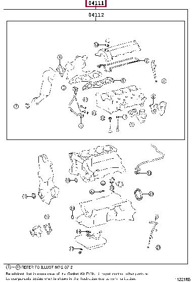 0411109010 Toyota Full Gasket Set, engine