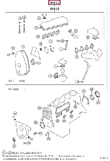 0411154640 Toyota Full Gasket Set, engine