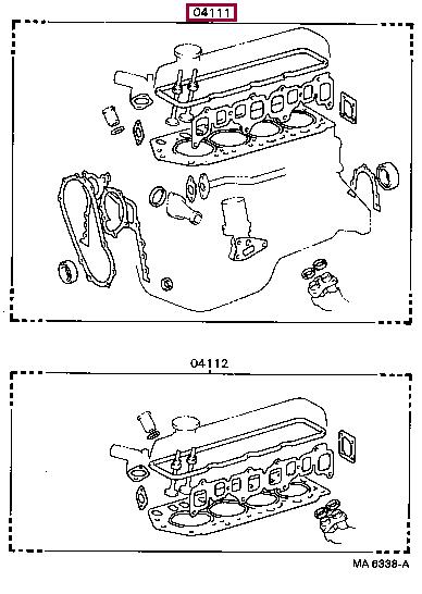 Toyota 04111-73045 Full Gasket Set, engine 0411173045