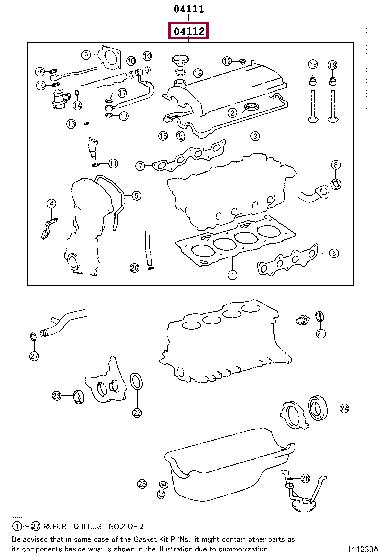 Top gasket Toyota Paseo: 0411202070 Toyota Gasket Set, cylinder head