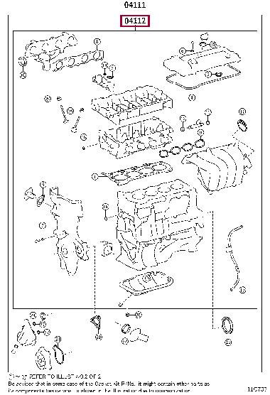 Engine head gasket Toyota Allion: 041120T011 Toyota Gasket Set, cylinder head