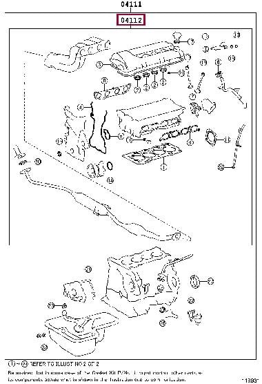 Engine head gasket Toyota Celica: 0411222141 Toyota Gasket Set, cylinder head