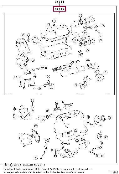 0411227090 Toyota Gasket Set, cylinder head