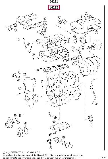 Toyota 04112-37223 Gasket Set, cylinder head 0411237223