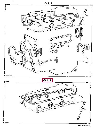 0411256050 Toyota Gasket Set, cylinder head