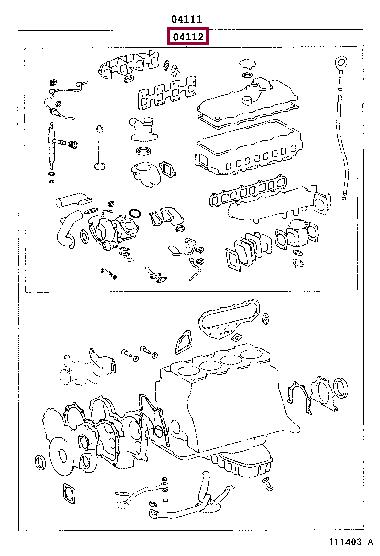 0411258140 Toyota Gasket Set, cylinder head