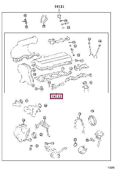Engine head gasket Toyota Carina E: 0411274740 Toyota Gasket Set, cylinder head