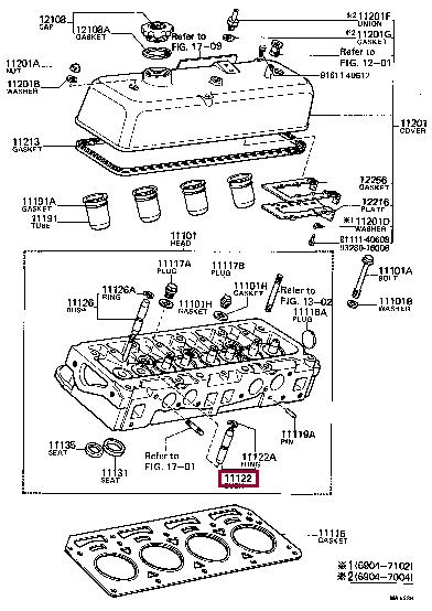 1112224020 Toyota Valve guide