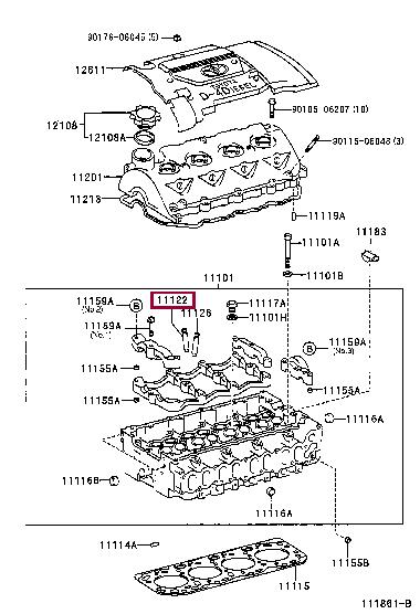 1112227010 Toyota Valve guide