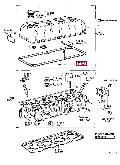 Rocker cover gasket Toyota 11213-25012