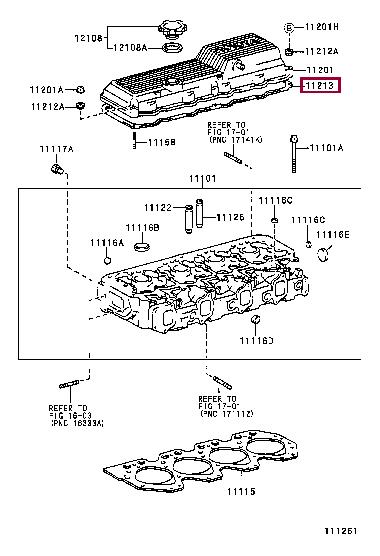 1121358030 Toyota Rocker cover gasket