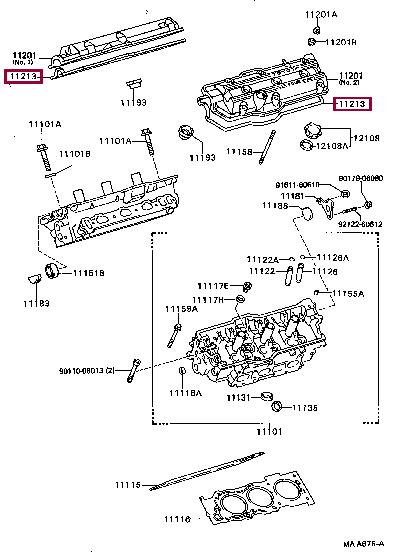 Toyota 11213-62010 Gasket, cylinder head cover 1121362010