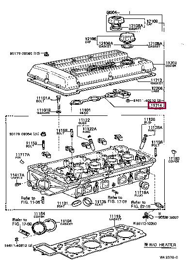 Rocker cover seal Toyota Celica: 1121488260 Toyota Rocker cover gasket