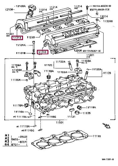 Toyota 11214-88360 Gasket, cylinder head cover 1121488360
