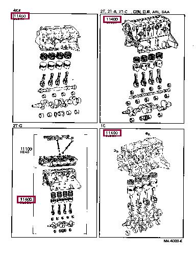 1140028011 Toyota Block assy-cylinder