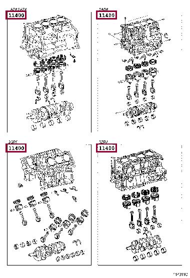 1140028510 Toyota Block assy-cylinder