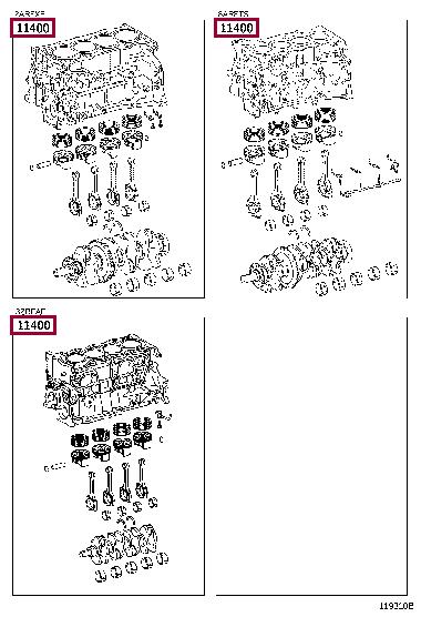 1140036110 Toyota Block assy-cylinder