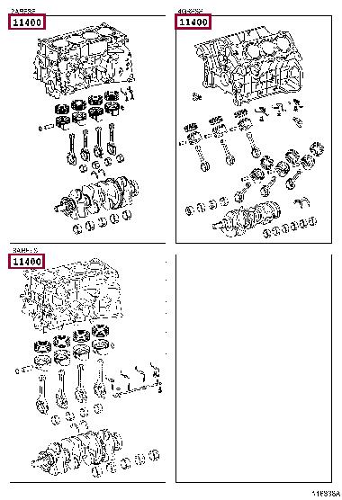 1140036130 Toyota Block assy-cylinder