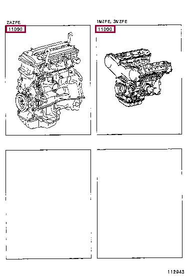Toyota 19000-0A241 Engine assembly 190000A241