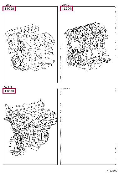 Toyota 19000-0P120 Engine assembly 190000P120