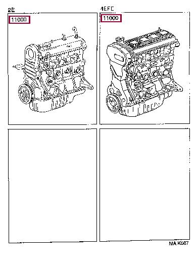 1900011611 Toyota Block assy-cylinder
