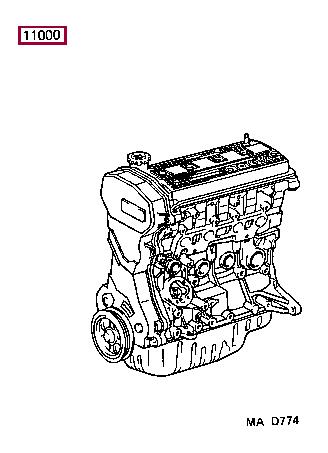 1900011740 Toyota Block assy-cylinder