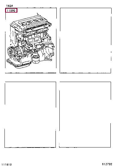 1900021801 Toyota Engine assembly