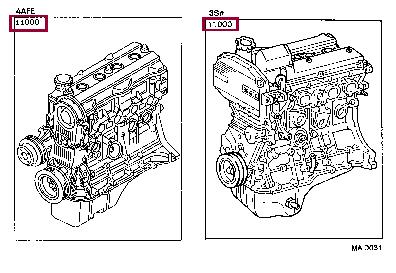 1900088504 Toyota Engine assembly