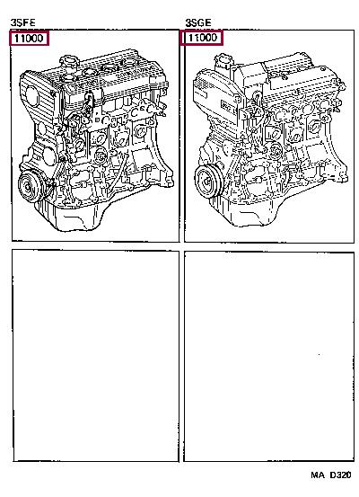 1900088604 Toyota Block assy-cylinder