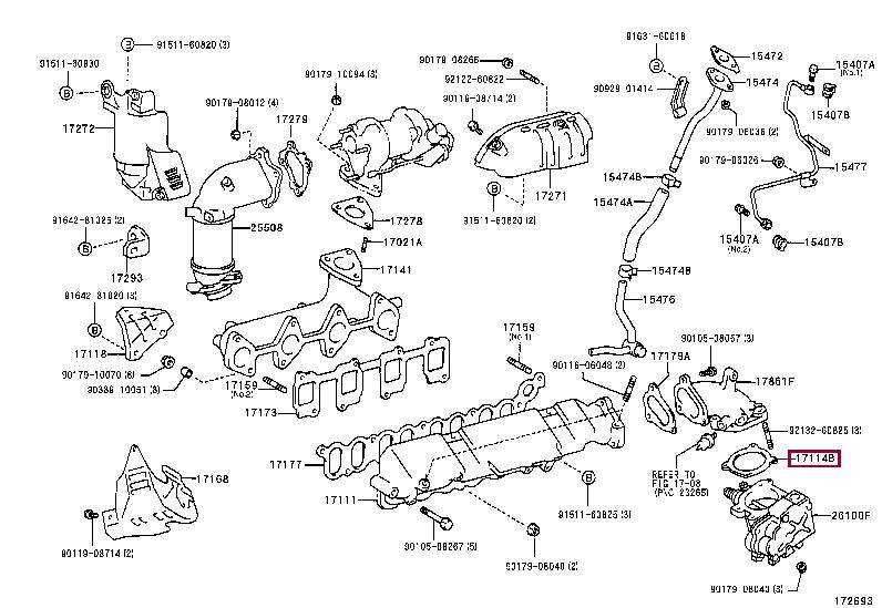 2617127010 Toyota Gasket