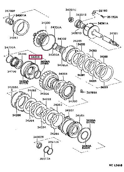 3420512020 Toyota Piston