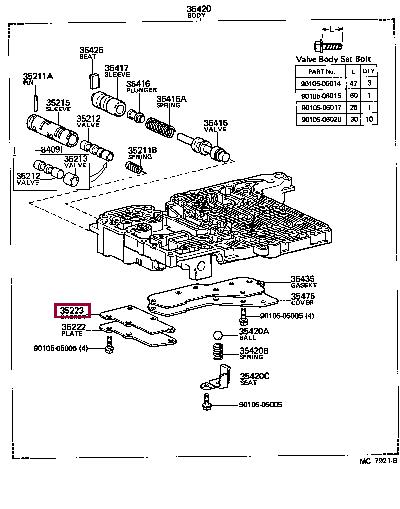 3522330010 Toyota Profiled gasket