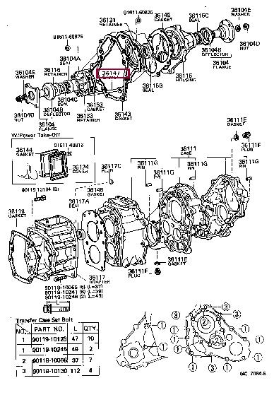 3614135010 Toyota Profiled gasket