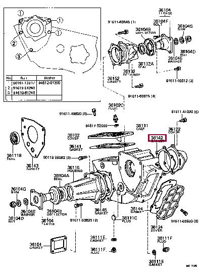 3614260050 Toyota Profiled gasket
