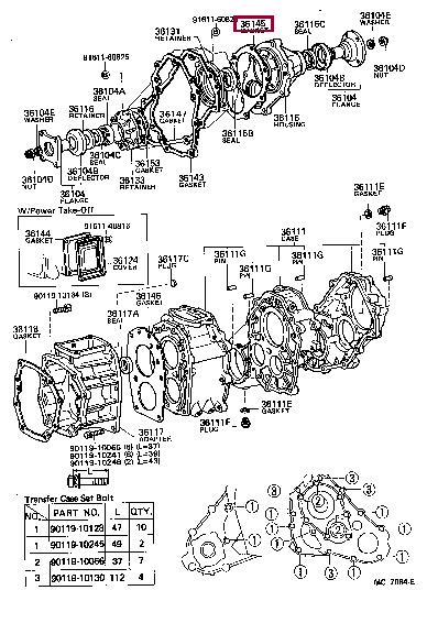 Toyota 36145-35010 Profiled gasket 3614535010