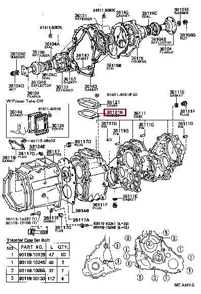 3614735010 Toyota Profiled gasket