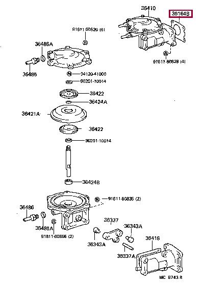 3616460040 Toyota Profiled gasket