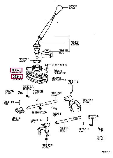 3634535010 Toyota Profiled gasket