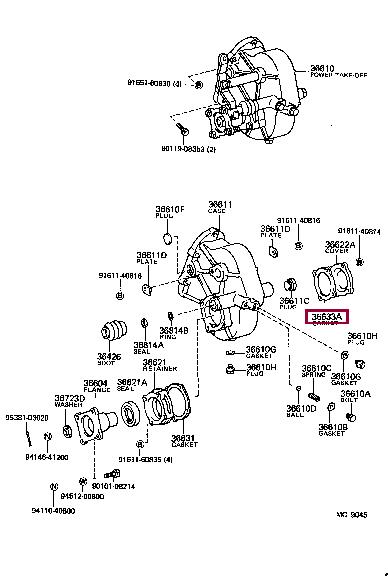 3663360010 Toyota Profiled gasket