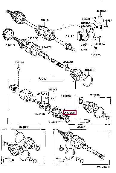 4133605020 Toyota Oil seal