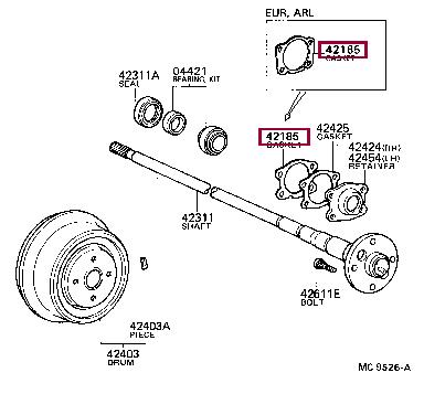 4218528010 Toyota Profiled gasket